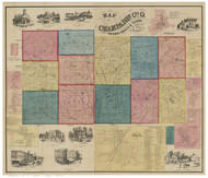 Champaign County Ohio 1858 - Old Map Reprint