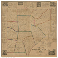 Clinton County Ohio 1859 - Old Map Reprint