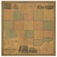 Columbiana County Ohio 1860 - Old Map Reprint