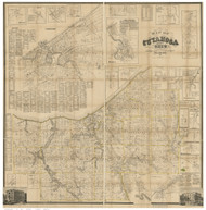Cuyahoga County Ohio 1858a - Old Map Reprint