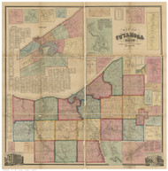Cuyahoga County Ohio 1858c - Old Map Reprint