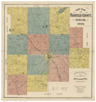Fairfield County Ohio 1889 - Old Map Reprint