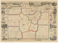 Greene County Ohio 1855 - Old Map Reprint