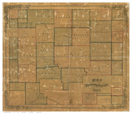 Guernsey County Ohio 1855 - Old Map Reprint