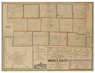 Holmes County Ohio 1861 - Old Map Reprint