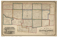 Marion County Ohio 1852 - Old Map Reprint