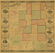 Morrow County Ohio 1857 - Old Map Reprint
