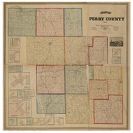 Perry County Ohio 1859 - Old Map Reprint