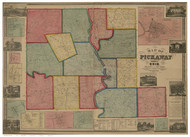 Pickaway County Ohio 1858 - Old Map Reprint