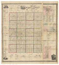Portage County Ohio 1857 - Old Map Reprint