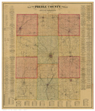 Preble County Ohio 1887 - Old Map Reprint