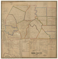 Ross County Ohio 1860 - Old Map Reprint