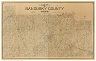 Sandusky County Ohio 1891a - Old Map Reprint
