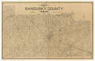 Sandusky County Ohio 1891b - Old Map Reprint
