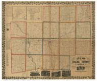 Stark County Ohio 1850 - Old Map Reprint