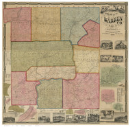 Warren County Ohio 1856 - Old Map Reprint