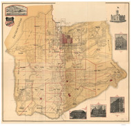 Salt Lake County Utah 1890 - Old Map Reprint