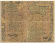 Dinwiddie County Virginia 1854 - Old Map Reprint