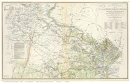 Fairfax County(PART), Washington DC, and parts of Loudoun & Prince William County Virginia 1862(1895) - Old Map Reprint