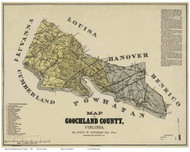 Goochland County Virginia 1881 - Old Map Reprint