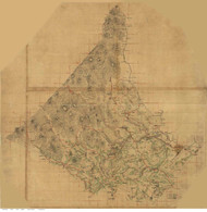 Greene County Virginia ca 1860 - Old Map Reprint