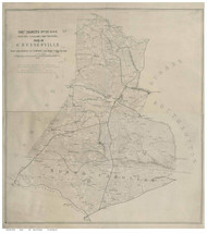 Greenesville County Virginia 1864 - Old Map Reprint