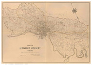 Henrico County Virginia 1901 - Old Map Reprint