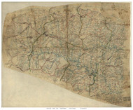 Louisa County Virginia ca 1860 - Old Map Reprint