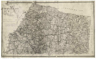 Mecklenburg County Virginia 1864 - Old Map Reprint