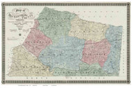 Mecklenburg County Virginia 1870 - Old Map Reprint