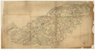 Orange County Virginia 1863 - Old Map Reprint