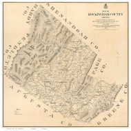 Rockingham County Virginia 1875 - Old Map Reprint
