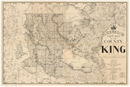 King County Washington 1894 - Old Map Reprint
