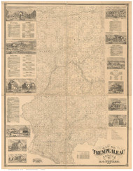 Trempealeau County Wisconsin 1877 - Old Map Reprint