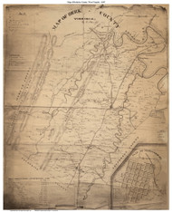 Berkeley County West Virginia 1847 - Old Wall Map Reprint