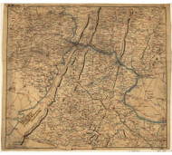 Berkeley County West Virginia 1864 - Old Wall Map Reprint