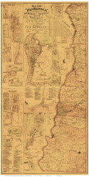 Hancock, Brooke, Ohio, and Marshall County West Virginia Panhandle 1871 - Old Wall Map Reprint
