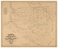 Wetzel County West Virginia 1865 - Old Wall Map Reprint