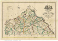 York & Adams County Pennsylvania 1821a - Old Map Reprint