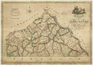 York & Adams County Pennsylvania 1821b - Old Map Reprint