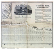 Seaside Park ca. 1880 Hunter - Old Map Reprint - New Jersey Cities
