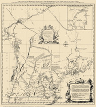 New Hampshire 1761 Blanchard & Langdon - Old State Map Reprint