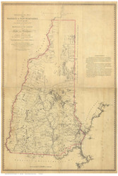 New Hampshire 1784 Holland - Old State Map Reprint