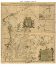 New Hampshire 1784 Sawyer - Old State Map Reprint