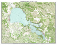 Clear Lake 1960 - Custom USGS Old Topo Map - California