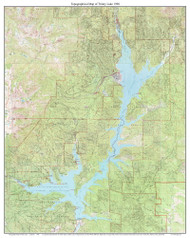 Trinity Lake 1998 - Custom USGS Old Topo Map - California