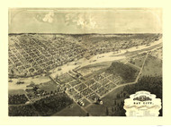Bay City, Michigan 1867 Bird's Eye View