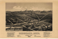 Bessemer, Michigan 1886 Bird's Eye View