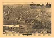 Muskegon, Michigan 1889 Bird's Eye View