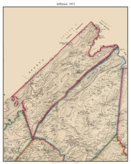 Jefferson, New Jersey 1853 Old Town Map Custom Print - Morris Co.